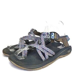 Chaco Women's ZVOLV X2 Hiking Sport Toe Loop Sandals Aztec Blue Purple Sz 8 M